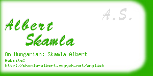 albert skamla business card